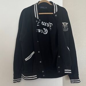 Polo Ralph Lauren Black & White Varsity Jacket